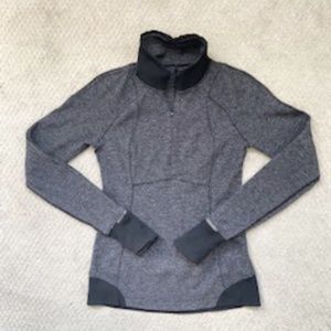 Size 4 Gray/Black Lululemon 3/4 zip